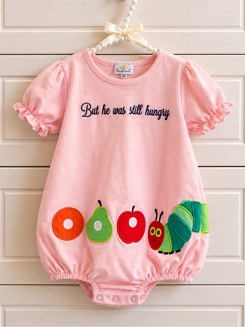 The Very Hungry Caterpillar Busy Bee Smocks Toddler Bubble RARE 3T Embroidered